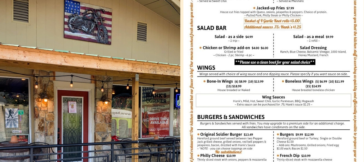 Hank's Corner Grille Tracy City