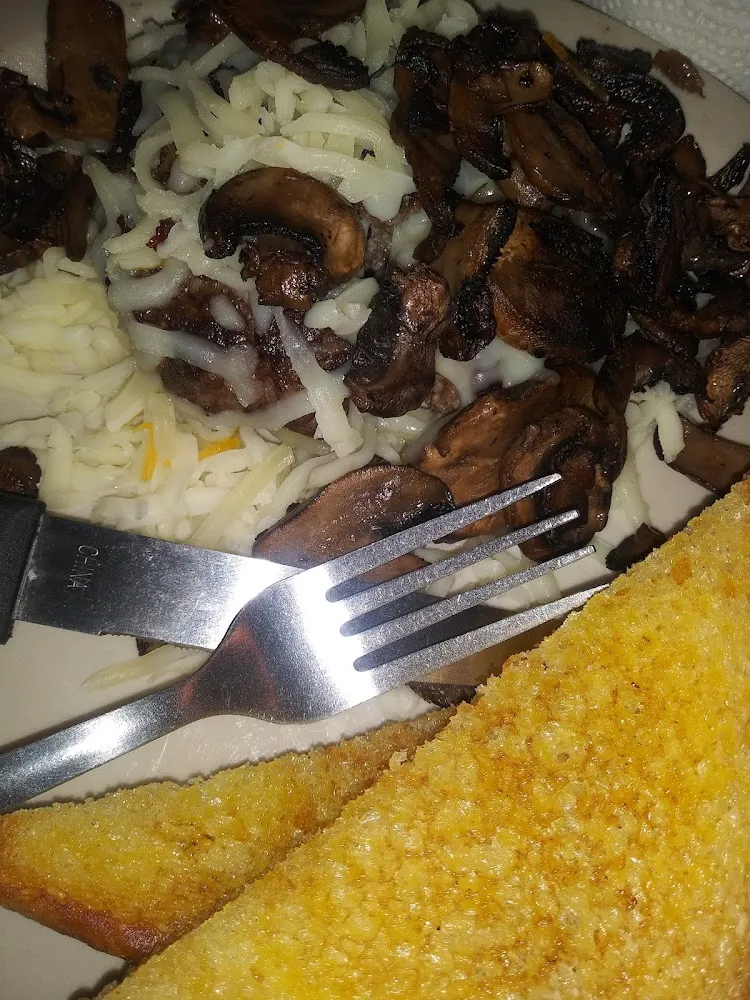 Hamburger Streak w Cheese & Mushrooms